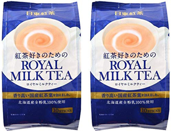Twin Pack Royal Milk Tea Hot Cold Nitto Kocha 10 Pouch Pack (Total 20 Pouch) - 10 count (Pack of 2)