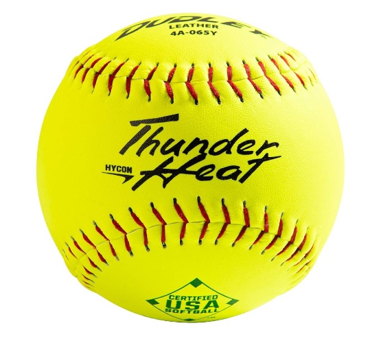 Dudley 12" USASB Thunder Hycon Leather Slowpitch Softball - 12 Pack