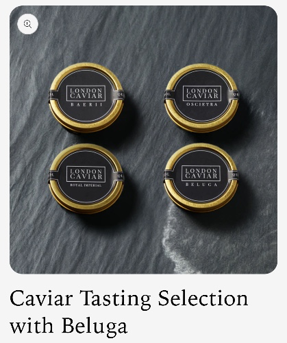 Caviar tasting selection 