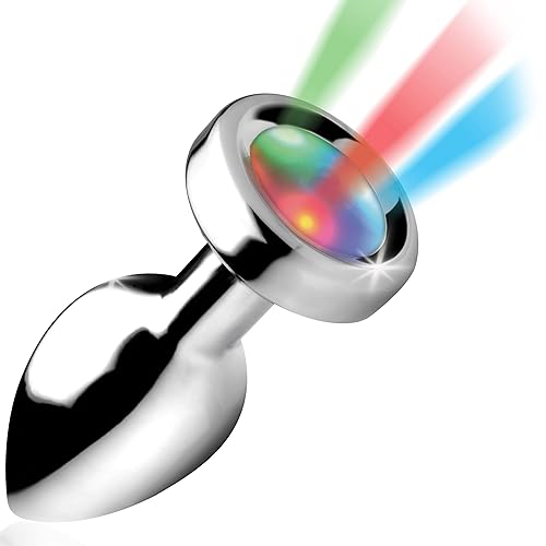 Light Up Anal Plug - Small - Aluminum - Small