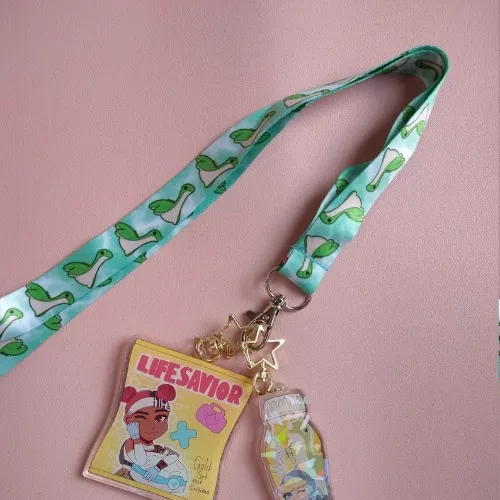 🌙 Apex Legends Nessie Lanyard 1 in x 33 in Wattson Nessie Apex Cute Lanyard Badge Holders