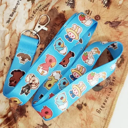 Lanyard: Warriors of Cute - Chibi Eorzea Minions - Tag Holder - Cute Accessory