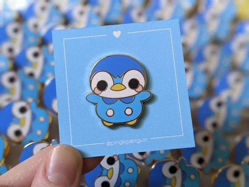 Cute Blue Penguin piplup Enamel Pin | Etsy Canada
