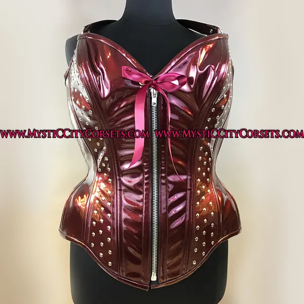 MCC23L Metallic PVC Overbust Corset