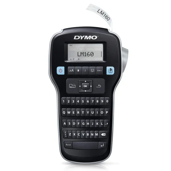DYMO Label Maker LabelManager 160 Portable Label Maker, Easy-to-Use, One-Touch Smart Keys, QWERTY Keyboard, Large Display, for Home & Office Organization, Black - Machine Only