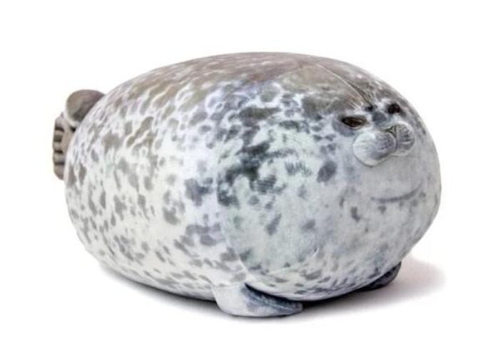 Seal Soft Stuffed Plush Throw Pillow Cushion Toy | 60cm(23.6") / Gray