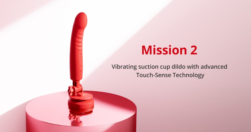 Lovense Mission 2: Real-time control vibrating dildo with Best Touch Sense Technology and adjustable Suction Cup Base for Vaginal Pleasure