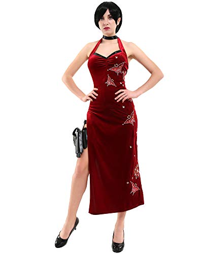 Cosplay.fm Women's Game Cosplay Costume Dress Embroidered Cheongsam - Medium - Red