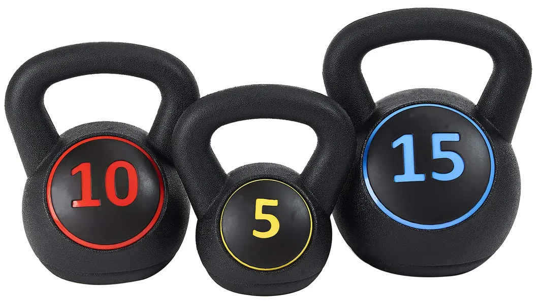 BalanceFrom Wide Grip Kettlebell Exercise Fitness Weight Set