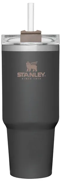 Stanley Adventure Reusable Vacuum Quencher Tumbler with Straw, Leak Resistant Lid, Insulated Cup, Maintains Cold, Heat, and Ice for Hours