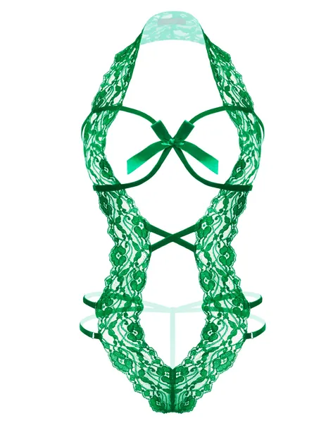 Avidlove Women Deep V Halter Lingerie Teddy One Piece Bodysuit Lace Babydoll