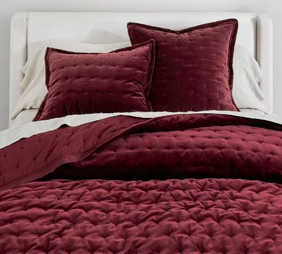 Velvet Tufted Quilt | Pottery Barn