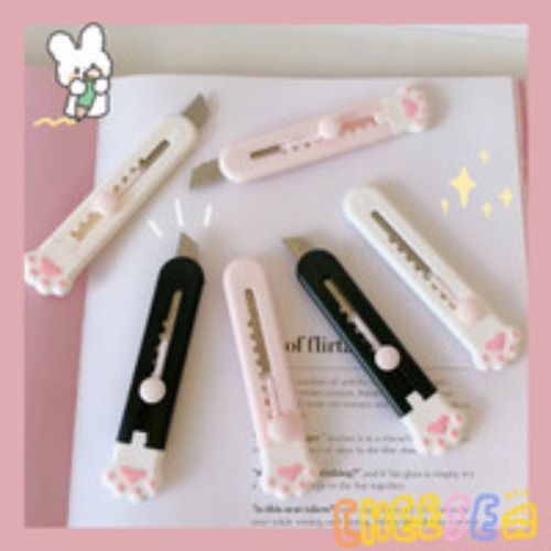 Kawaii Mini Pocket Cat Paw Art Utility Knife Express Box Knife Paper Cutter Craft Wrapping Refillable Blade Stationery | Wish