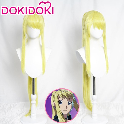 DokiDoki Manga Anime Fullmetal Alchemist Cosplay Winry Rockbell Wig Long Yellow | Winry Rockbell-PRESALE