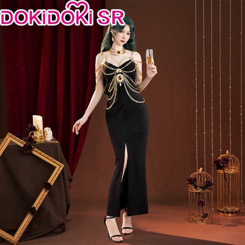 DokiDoki-SR Anime  Sailor Moon Cosplay Costume Evening Dress Meiou Setsuna Cosplay/ Wig | L