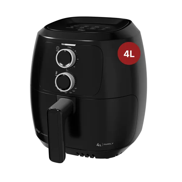 WAP Fritadeira Elétrica Air Fryer FAMILY WAFF2-P 4 Litros, Preto, Revestimento Antiaderente, 1500W 220V