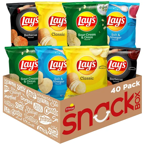 Lay's Potato Chip Variety Pack, 1 Ounce (Pack of 40) - Variety Pack 1 Ounce (Pack of 40)