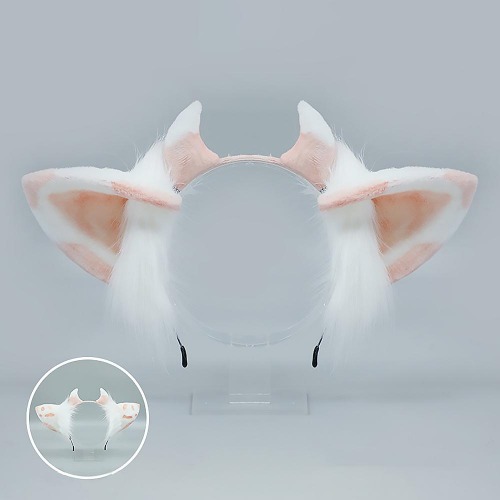 Cow Ear Cartoon Headband Cosplay - Pink