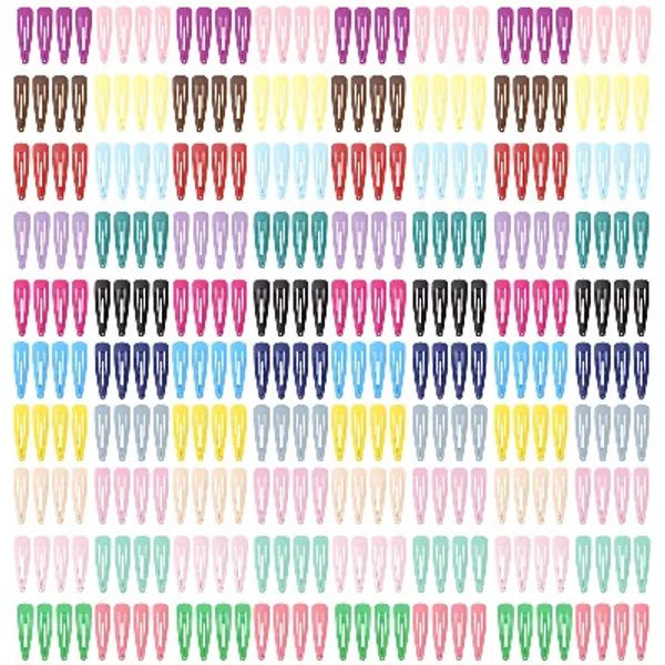 YOPAY 200 Pack Snap Hair Clips for Women, 2 Inch Metal Hair Snap Barrettes Pins