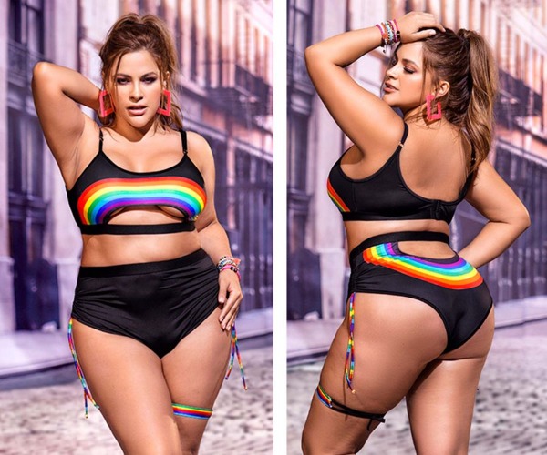 Mapale Curvy Size Two Piece Lingerie Set Color Black - 1-2XL / Black