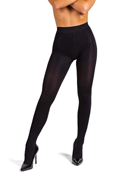 sofsy Women Super Opaque Thermal Tights - 100 Den Coverage Stockings, Footed Pantyhose [Made in Italy]