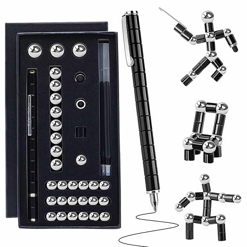 Fidget Pen Gifts For Teenage Girls - Magnetic Pen Cool Gadgets Teen Boys Gift Ideas - Magnet Pen Cool Things For Adults Kids Teens - Best Gift For 10 11 12 13 14 15 Year Old Boy - Novelty Toy For 8-12 - Black