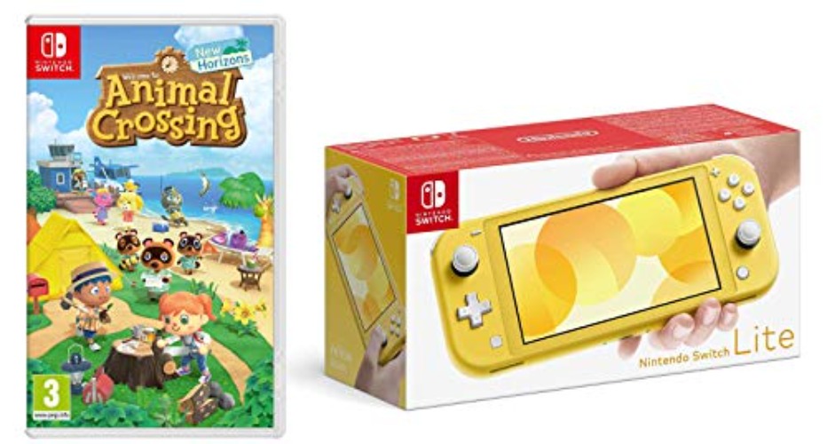 Nintendo Switch Lite - Yellow + Animal Crossing New Horizons (Nintendo Switch)