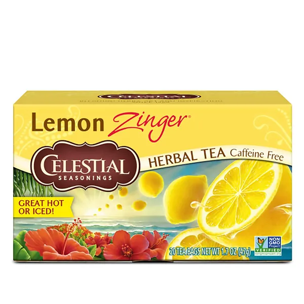 Celestial Seasonings Herbal Tea, Lemon Zinger (Pack of 6)
