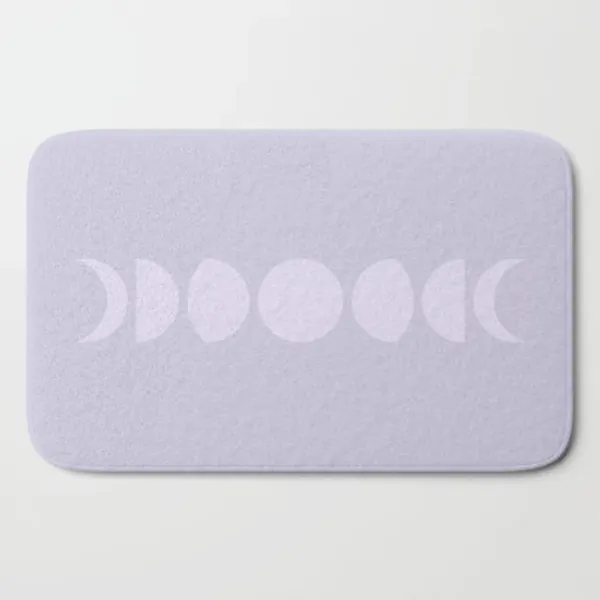Moon Phases Purple Bath Mat