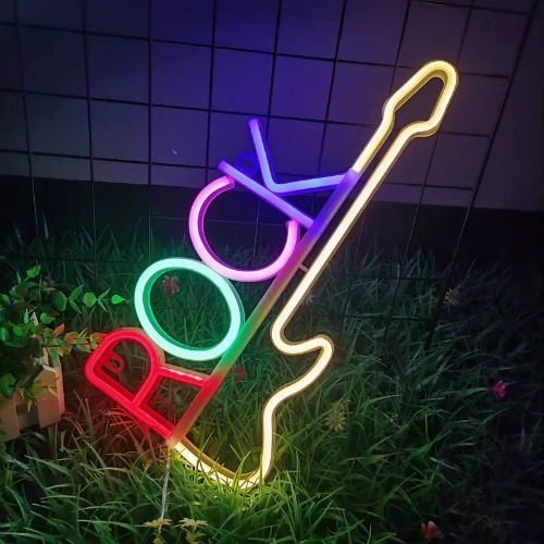 Rock Guitar Themed Neon Led Light - ROCK