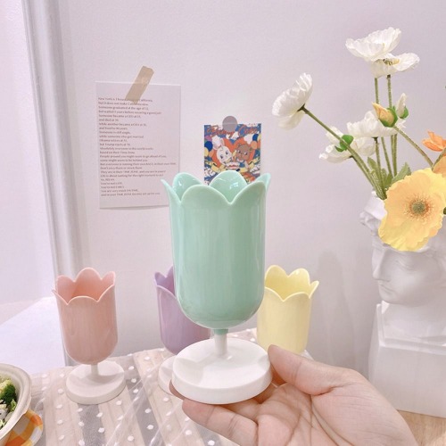 Pastel Tulip Pen Holder - Green