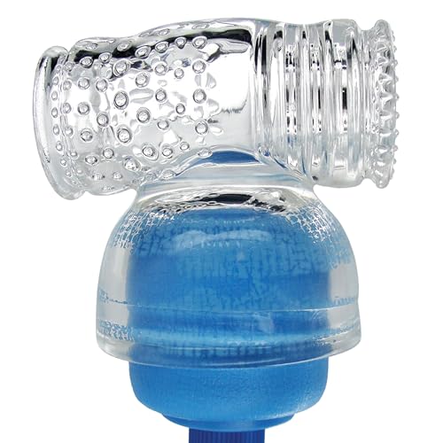 Wand Essentials Hummingbird Masturbator Attachment, Vibrating Massager Attachments for Men and Women, Dual Sided Textured Sensory Personal Massage Tool Accessory, 3.25 in x 1.25 in - Clear Hummingbird