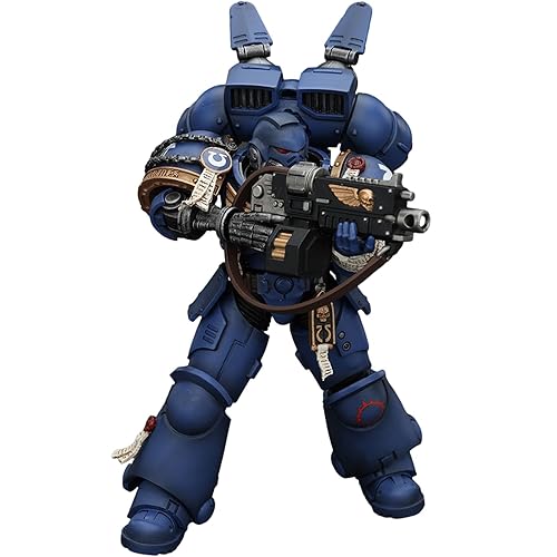 JOYTOY Warhammer 40k Space Marine 2, 1/18 Uitramarines Brother Chairon Action Figure Collect Model - Mss-tts00072-uk