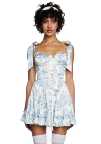 Holding Court Mini Dress - Blue | BLUE / Medium