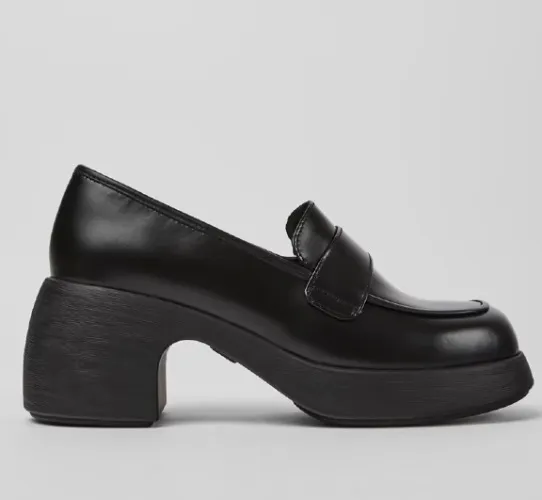 Leather Camper Thelma Loafers Black