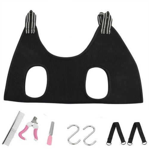 Pet Grooming Hammock / Sling for Nail Trimming - Black Suite / 2.5-5KG