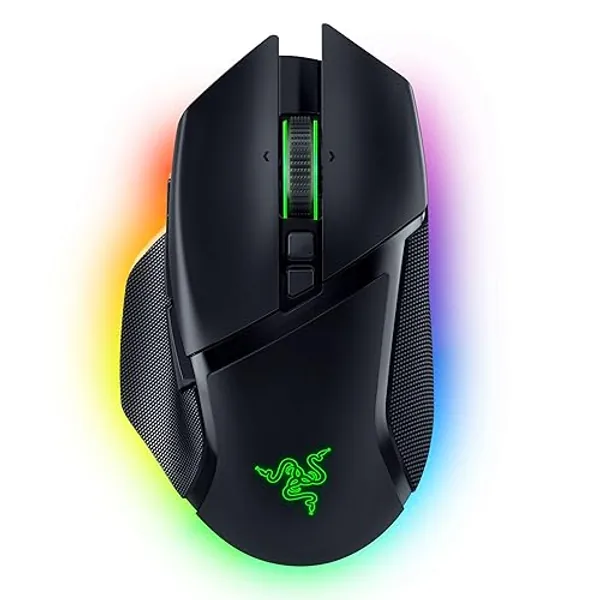 Razer Basilisk V3 Pro - Customizable Wireless Gaming Mouse HyperScroll Tilt Wheel (Focus Pro 30K Optical Sensor, 13-Zone Chroma Lighting, 10+1 Programmable Buttons) Black - Basilisk V3 Pro - Black