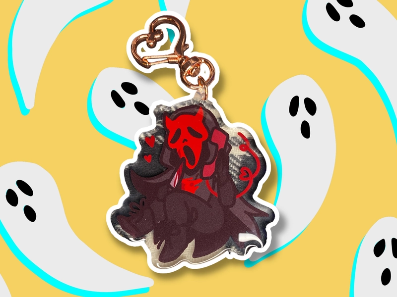 Ghostface Devilface Epoxy Charm <3