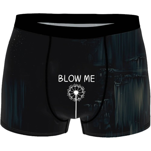 Blow Me Men’s Boxer Brief - Black / L (Waist 73 cm)