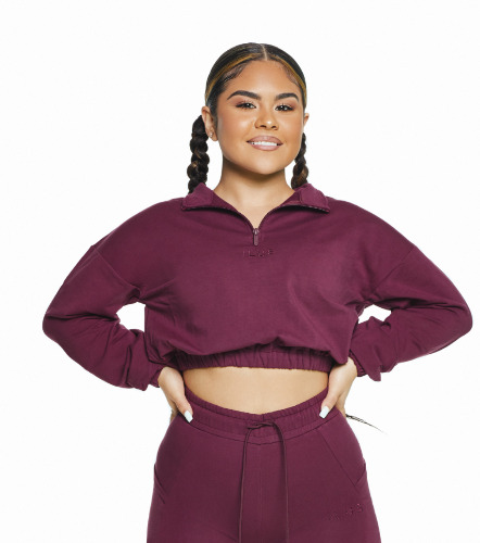 IDOL CROPPED PULLOVER | M / Wine