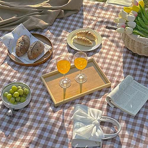 RUIBOLU Extra Large Picnic Blanket Beach Blankets, 80''x60'' Picnic Mat Waterproof Sand Proof Foldable Portable for Outdoor Camping Hiking Travel Grass Park Music Festival Lawn Mats (Brown) - 80x60 inch - Brown