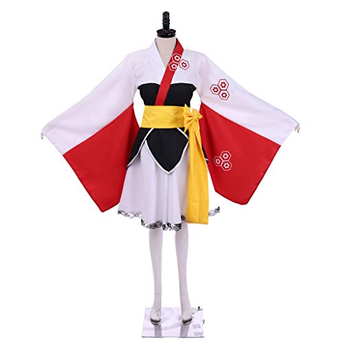 RocailleCos Inuyasha Sesshoumaru Cosplay Costume Female Japanese Kimono Robe Outfit Sesshoumaru Kimono Halloween Suit - 3X-Large - Multicoloured