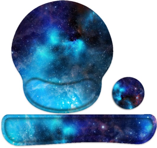 Keyboard Wrist Rest and Mouse Pad, Ergonomic Memory Foam Mouse Pad Wrist Support, Non-Slip & Pain Relief Mouse Pad and Keyboard Wrist Support, Comfortable Mousepad with Wrist Rest for Game, Office