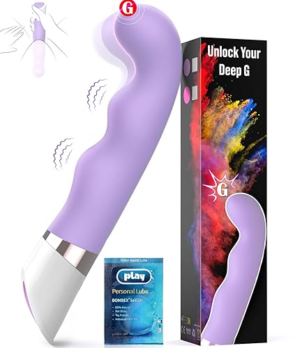 Vibrators Curved G Spot Vibrator - Sex Toys for Women, Adult Toys Dildo Female Vibrator, Anal Clitoris Toys Waterproof Wand Vibrator, Vibradores Juguetes Sexuales, 10 Powerful Vibrations, Purple - Light Purple