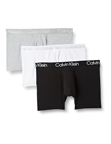 Calvin Klein Bóxer, Uomo - L - Multicolore (White/ Black/ Grey Heather)
