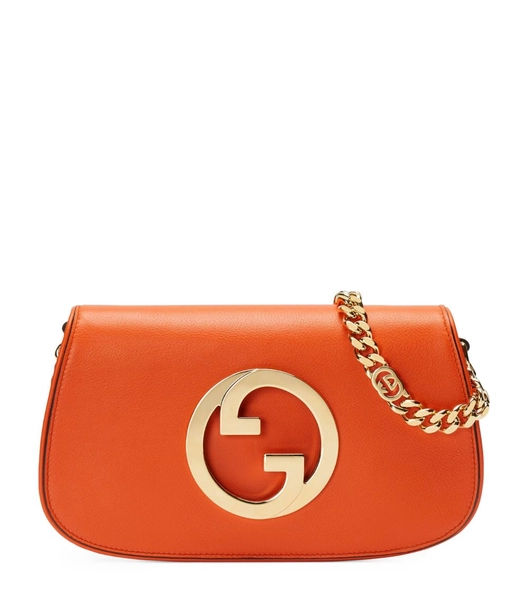 Gucci orange Small Leather Blondie Shoulder Bag | Harrods UK