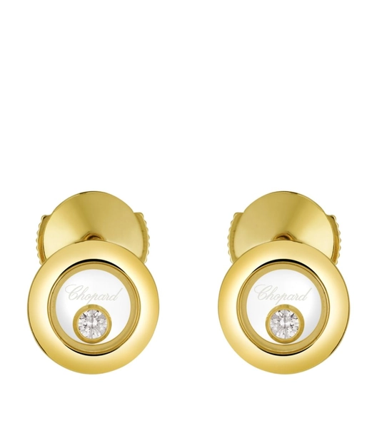 Chopard Yellow Gold and Diamond Happy Diamonds Icons Earrings | Harrods UK