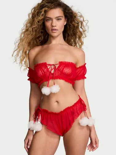 Buy Coquette Pom Pom Top & Panty Set - Order Cami Sets online 1125500800 - Victoria's Secret US