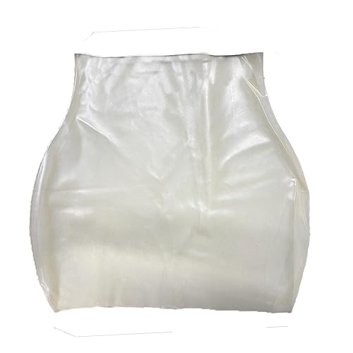 EXLATEX Women's Latex Rubber Gummi Black Mini Skirt - Large - Transparent