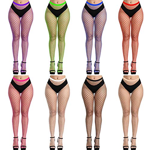 8 different colored fishnets
